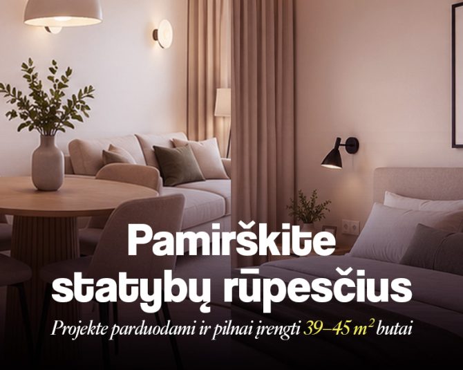 Ozo Pulso projekte parduodami net 6 pilnai įrengti butai
